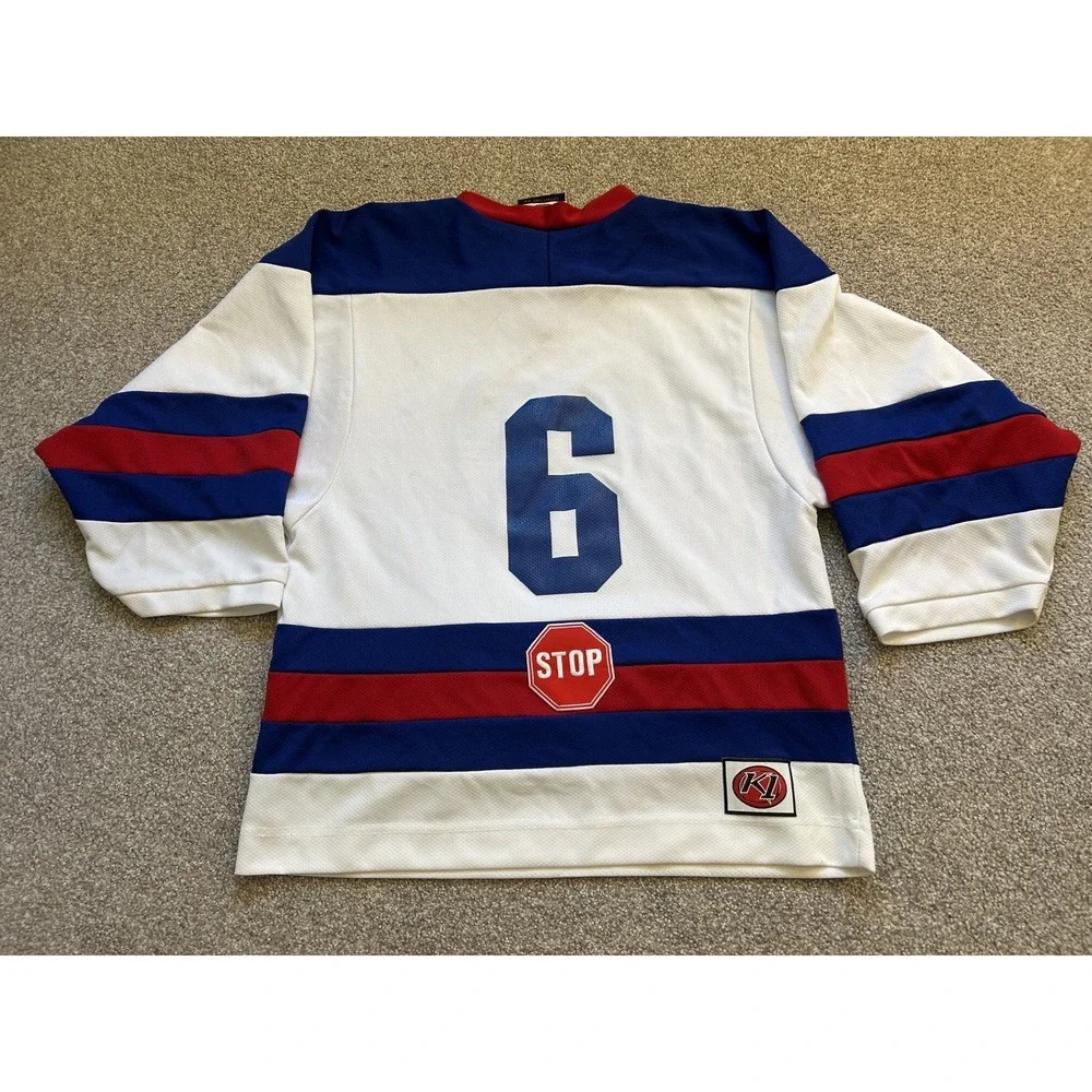 K1 Sportswear Hockey‎ Jersey Youth L White Blue Red Good CDP Coyotes Program 6